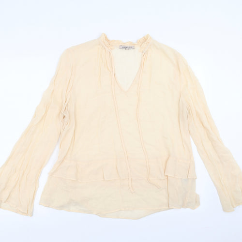 Marks and Spencer Womens Orange   Basic Blouse Size 12  - Peach colour
