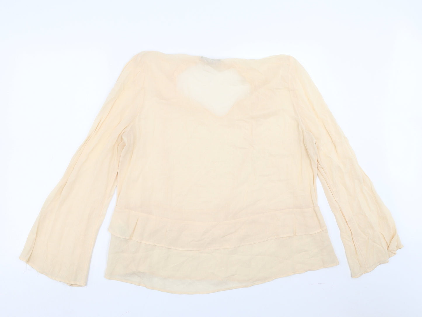 Marks and Spencer Womens Orange   Basic Blouse Size 12  - Peach colour