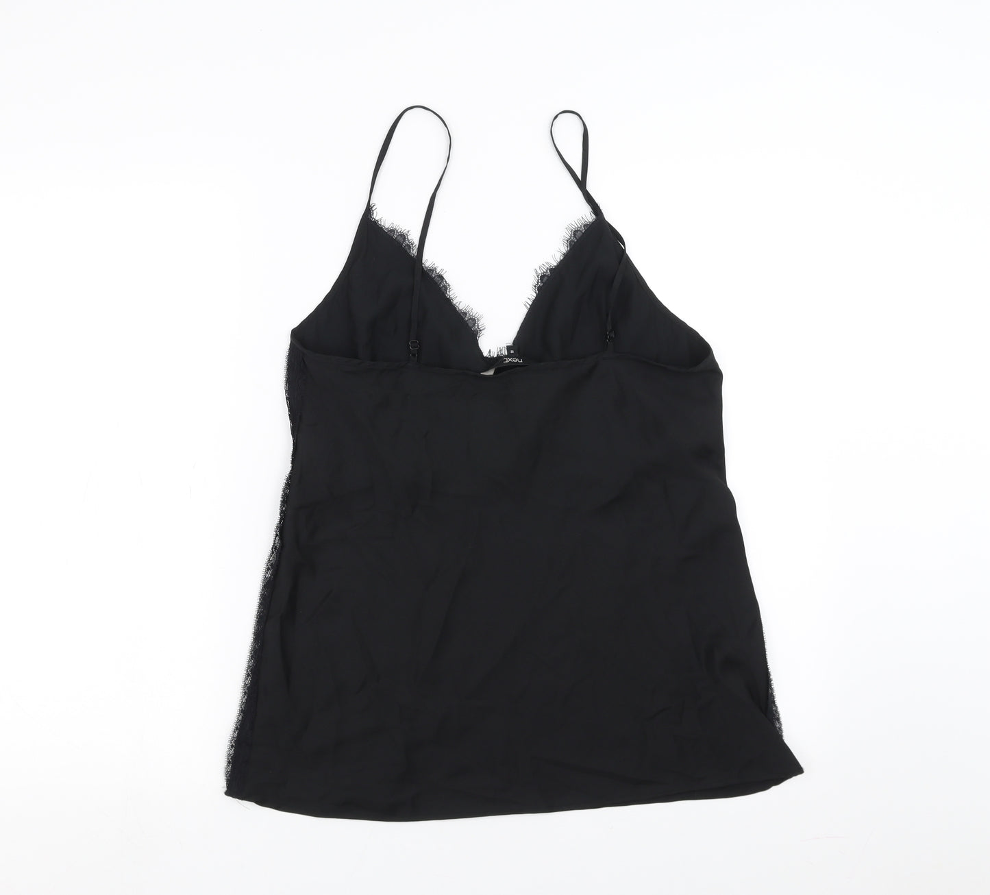 NEXT Womens Black   Camisole Blouse Size 12  - lace detail