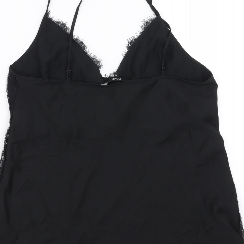 NEXT Womens Black   Camisole Blouse Size 12  - lace detail