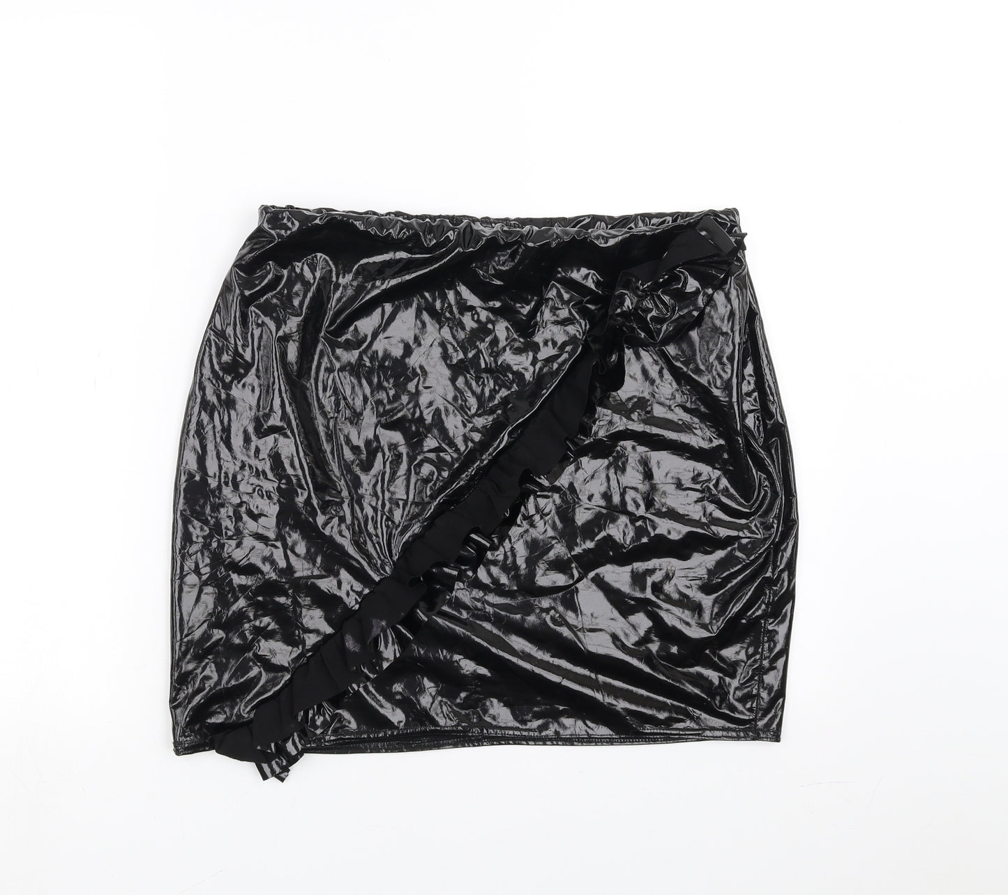 Missguided Womens Black   Mini Skirt Size 16  - Ruffle detail