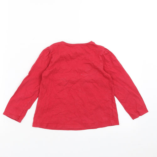 Nutmeg Girls Red Floral  Basic T-Shirt Size 2-3 Years