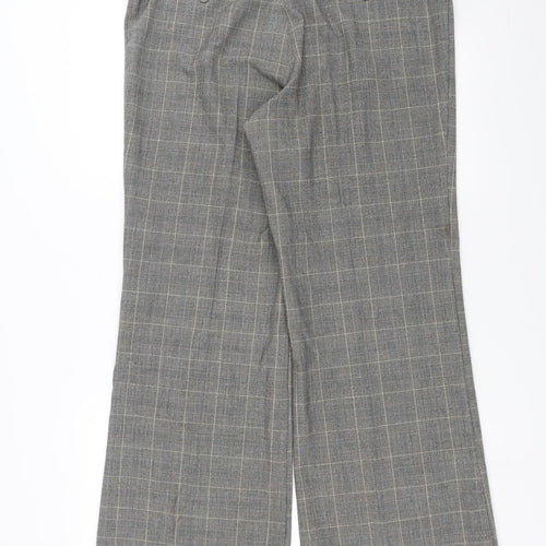 Ellie Louise Womens Grey Check  Trousers  Size 16 L29 in