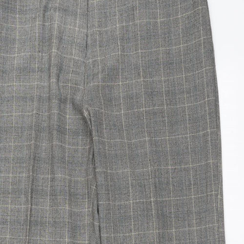 Ellie Louise Womens Grey Check  Trousers  Size 16 L29 in
