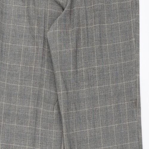 Ellie Louise Womens Grey Check  Trousers  Size 16 L29 in