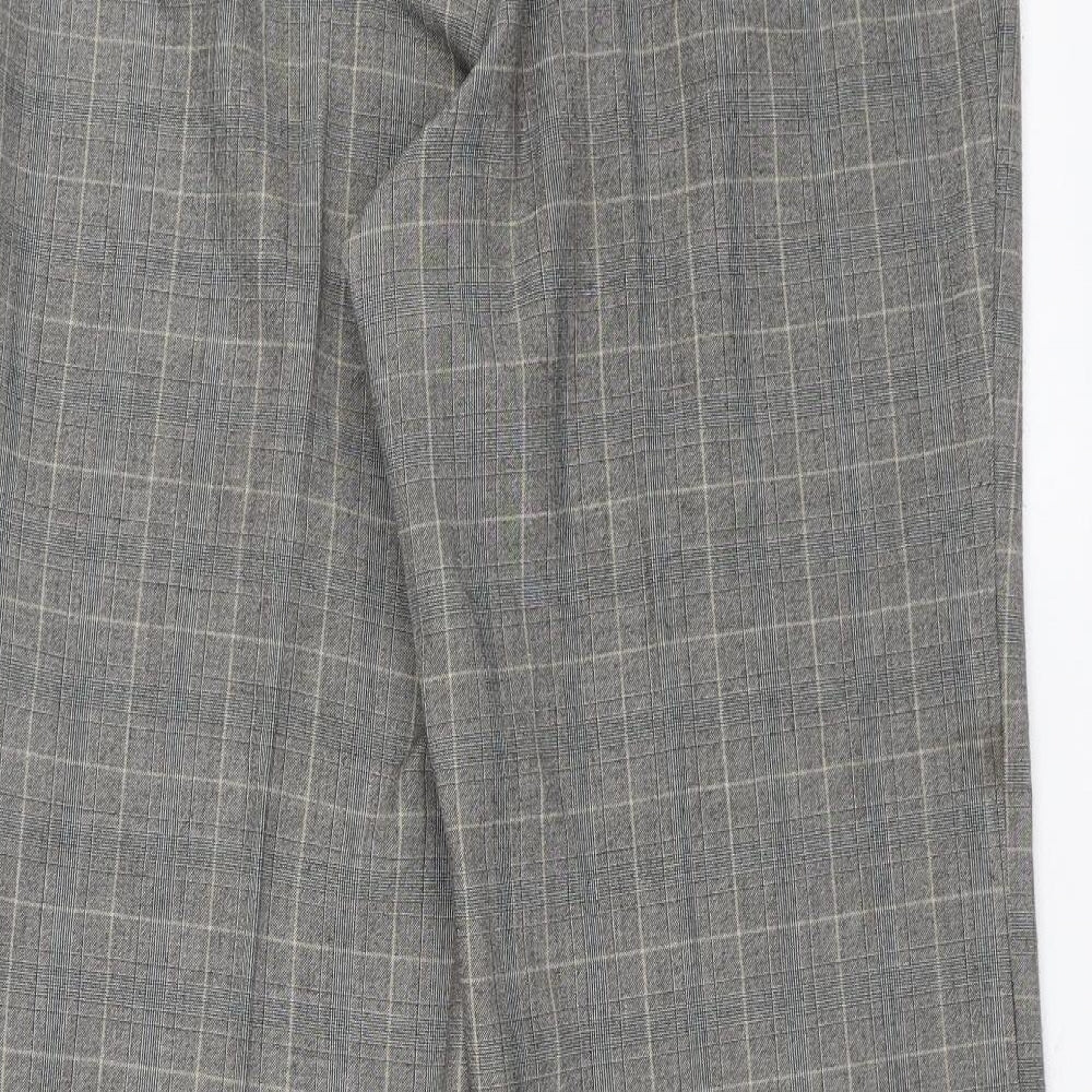 Ellie Louise Womens Grey Check  Trousers  Size 16 L29 in