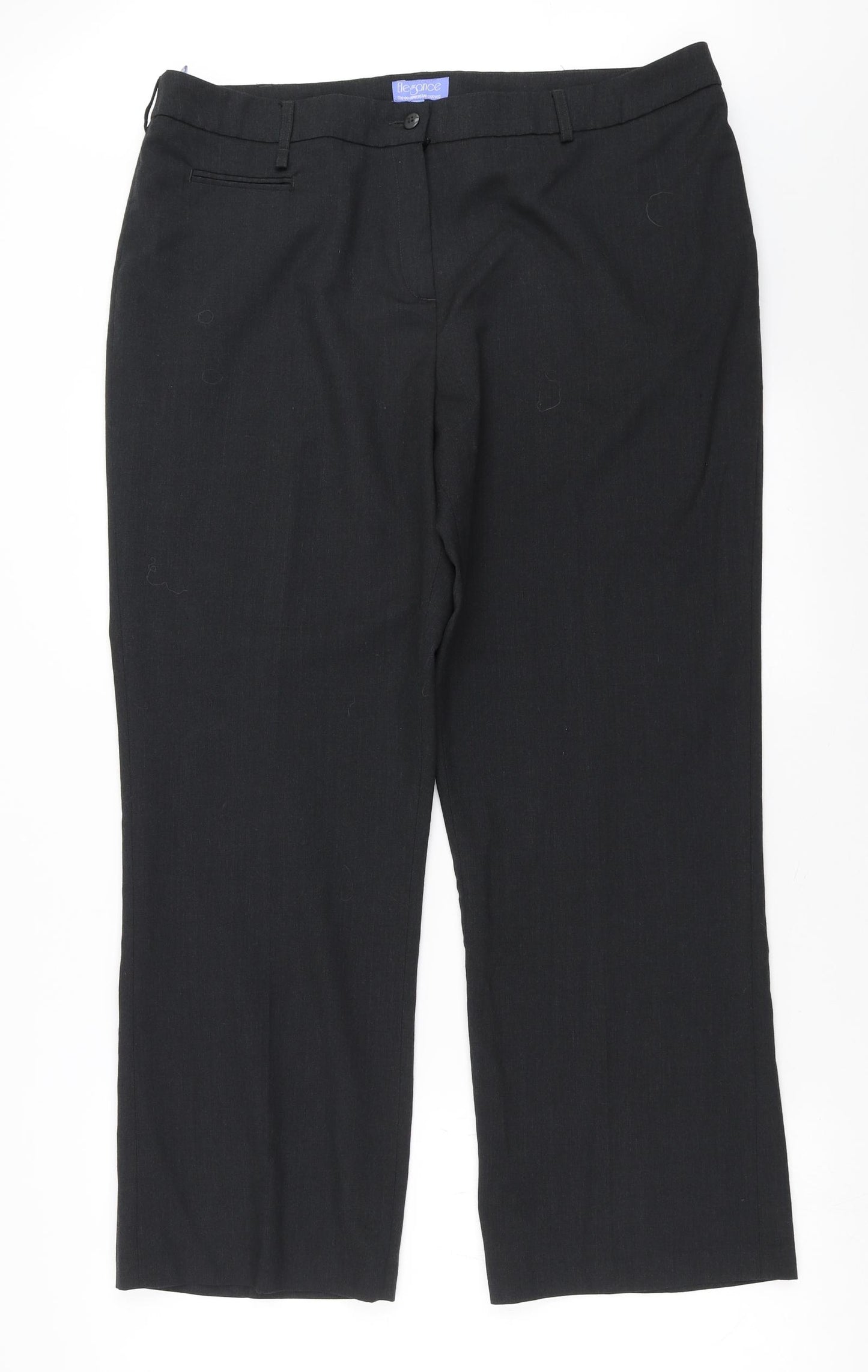 Elegance Womens Grey   Trousers  Size 18 L29 in
