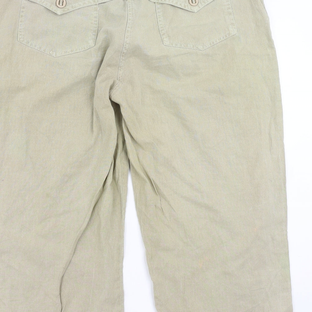 Evie Womens Beige   Cropped Trousers Size 16 L21 in