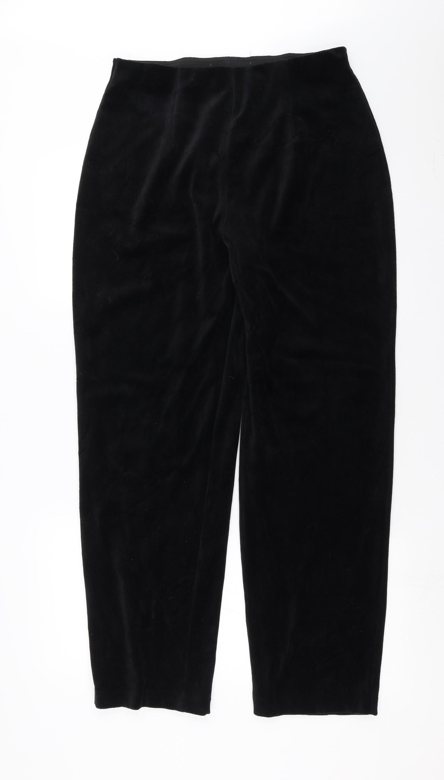 Preworn Womens Black   Trousers  Size 30 in L30 in - Velvet feel