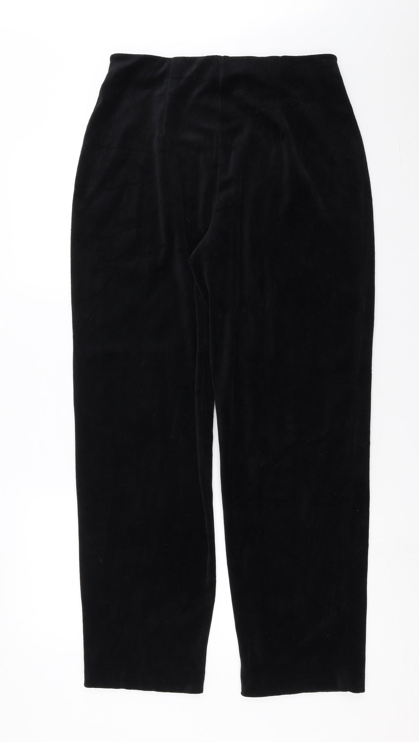 Preworn Womens Black   Trousers  Size 30 in L30 in - Velvet feel