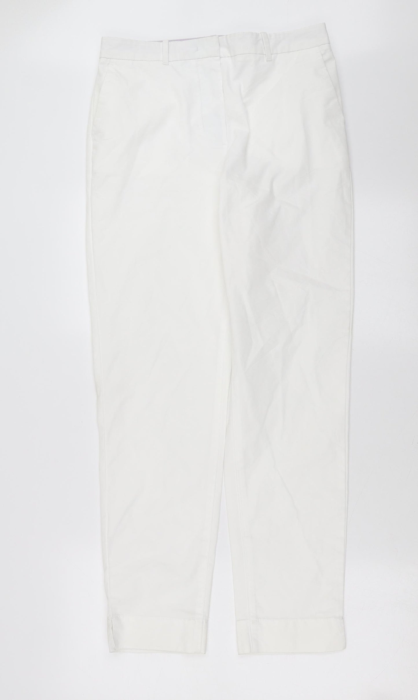 Marks and Spencer Womens White   Trousers  Size 10 L29 in