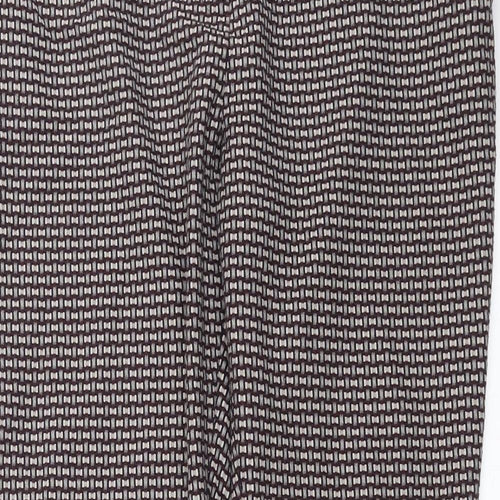 NEXT Womens Purple Geometric  Trousers  Size 12 L27 in