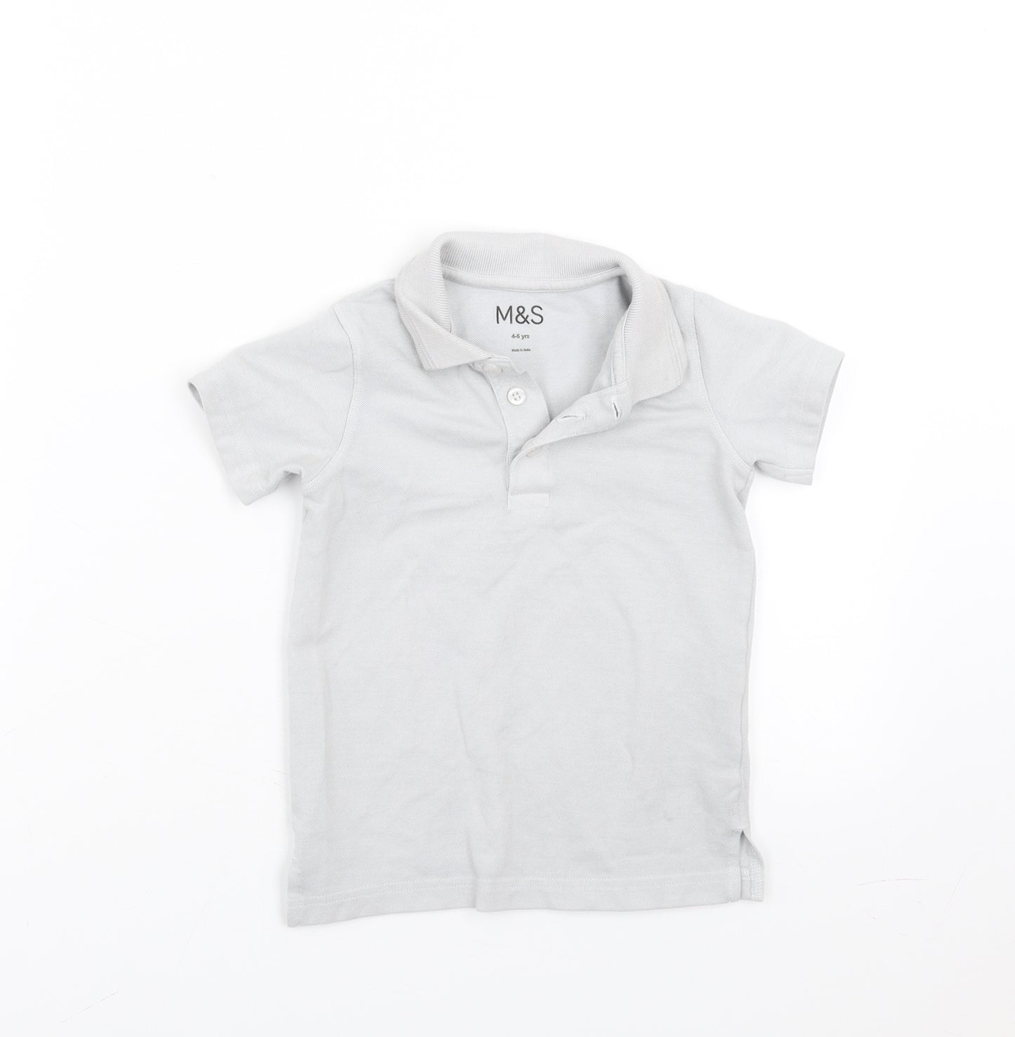 Marks and Spencer Boys Grey   Basic Polo Size 4-5 Years