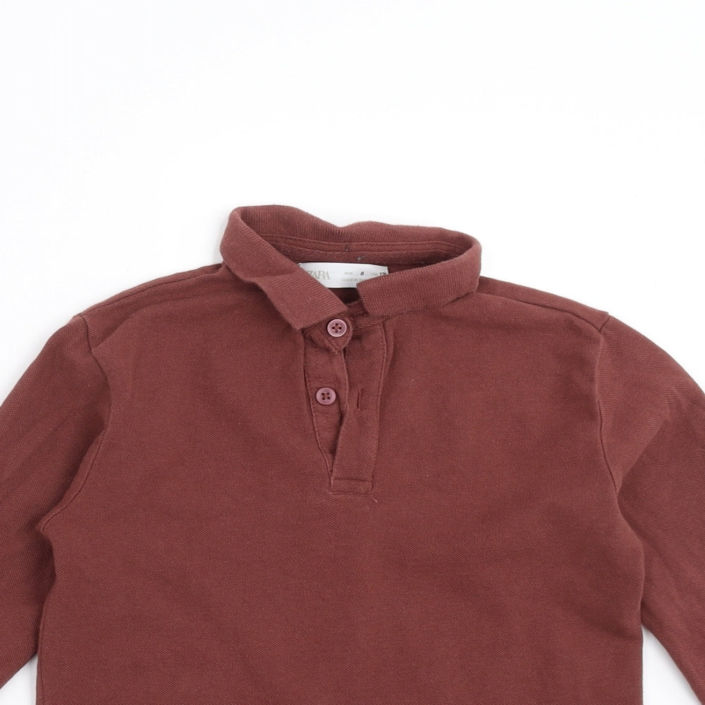 Zara Boys Brown   Basic Polo Size 8 Years