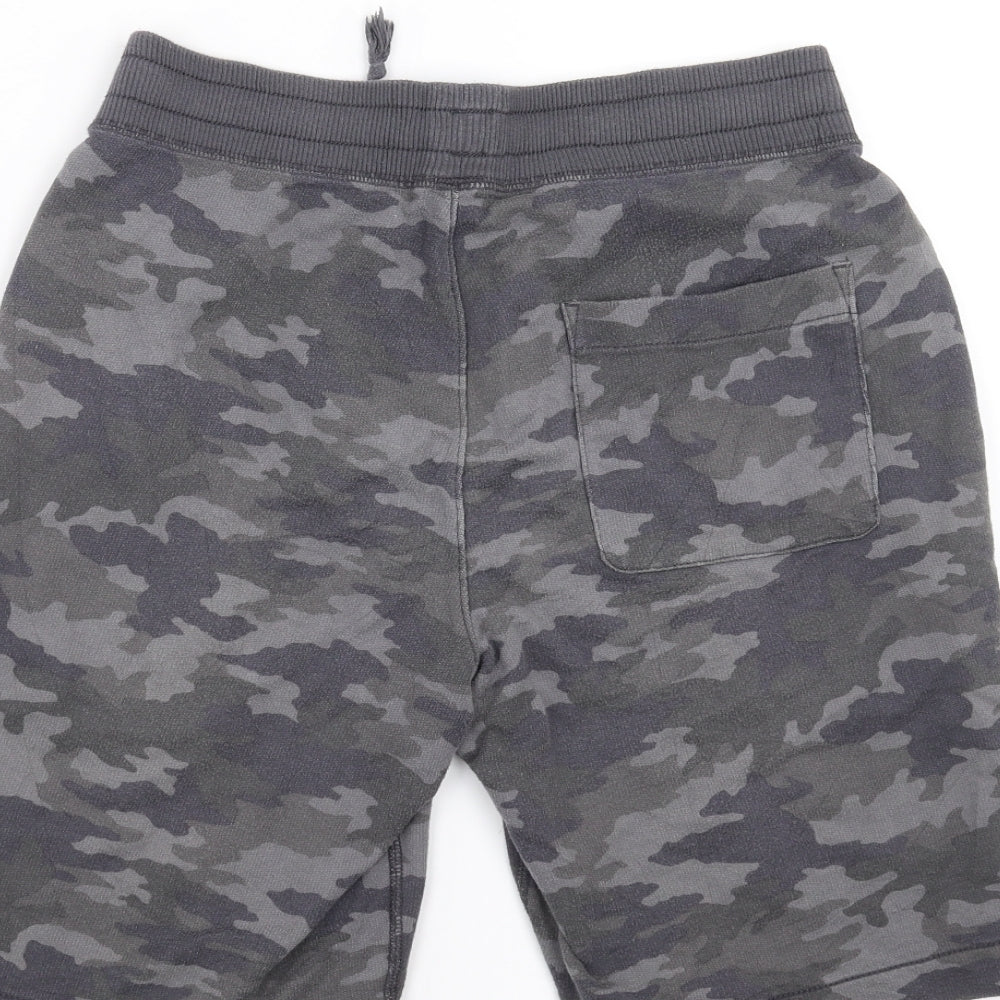 Uniqlo Mens Grey Camouflage  Sweat Shorts Size S