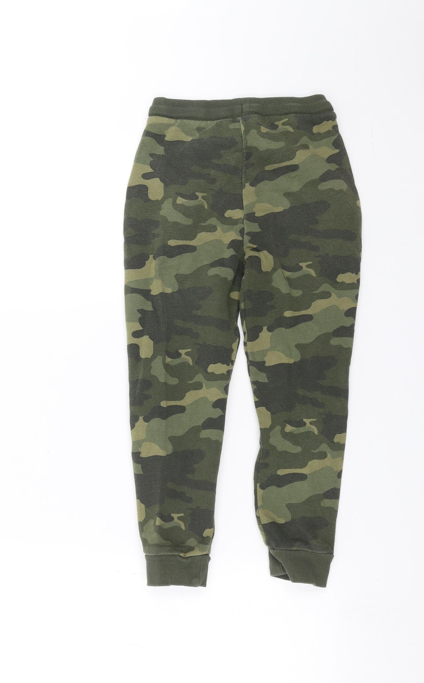 Marks and Spencer Boys Green Camouflage  Jogger Trousers Size 6-7 Years