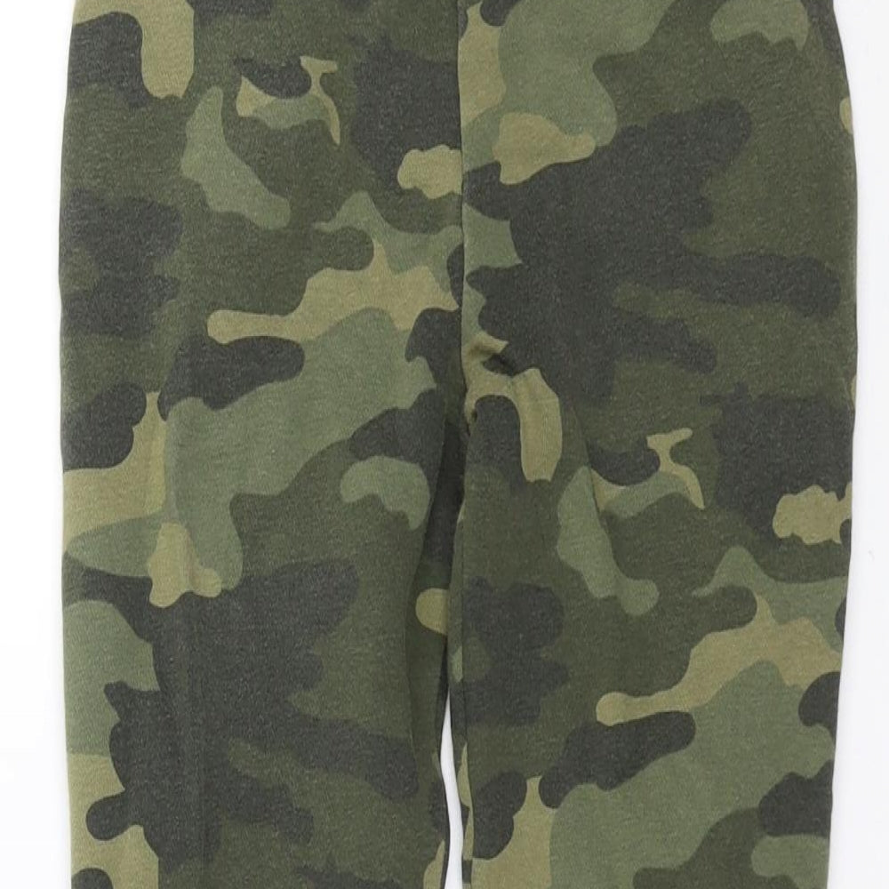 Marks and Spencer Boys Green Camouflage  Jogger Trousers Size 6-7 Years