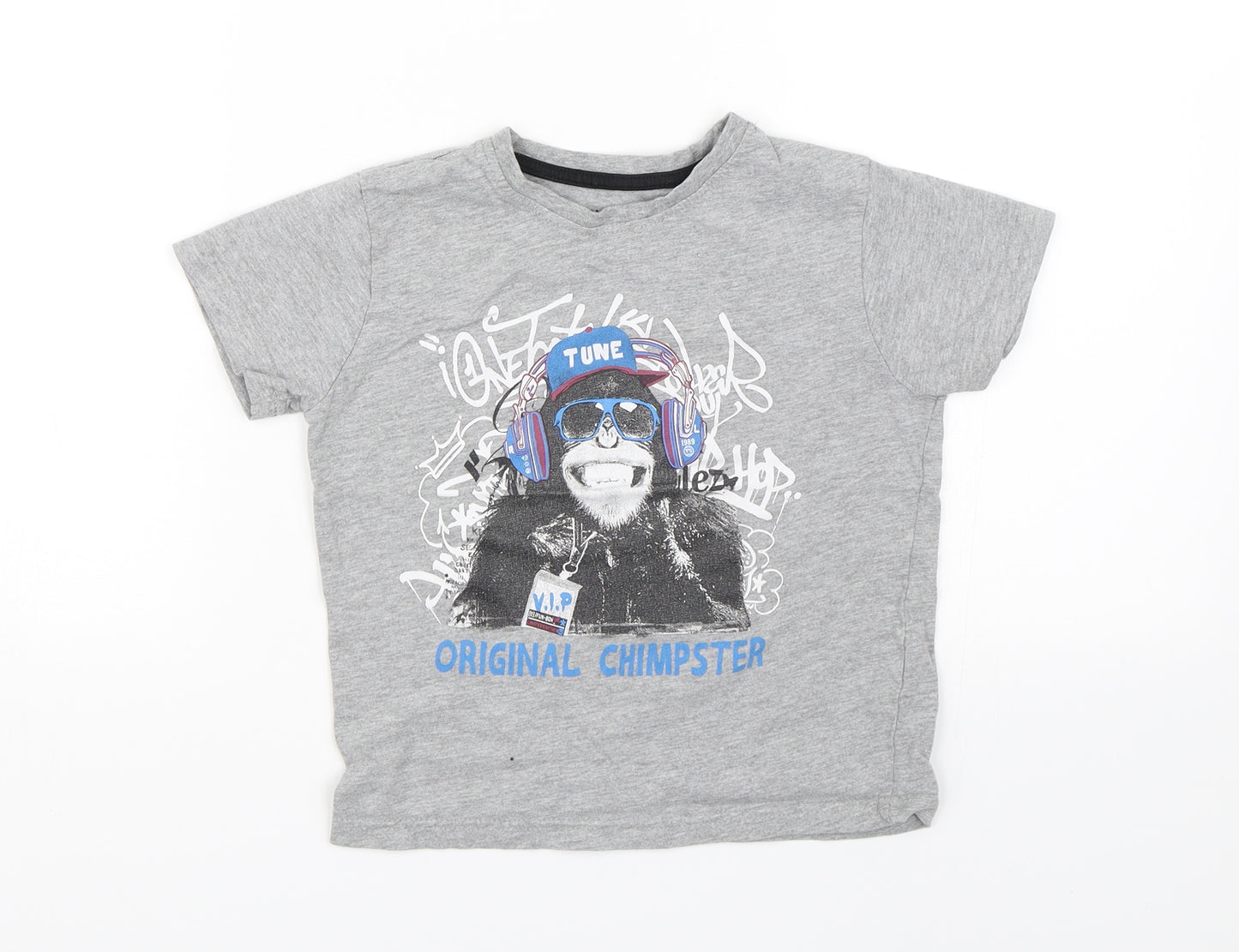 Primark Boys Grey   Basic T-Shirt Size 4-5 Years