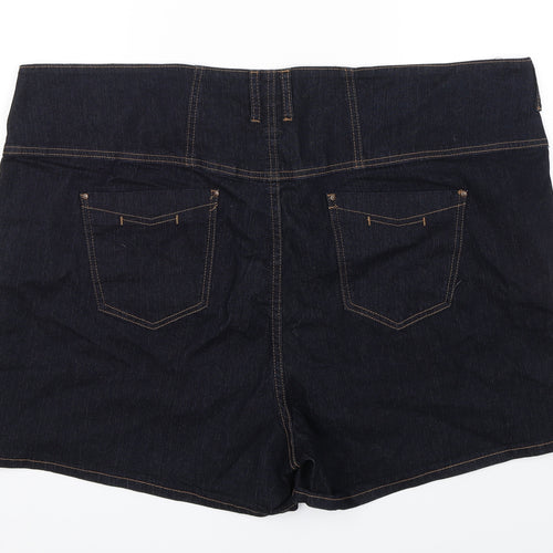 Inspire Womens Blue  Denim Paperbag Shorts Size 26