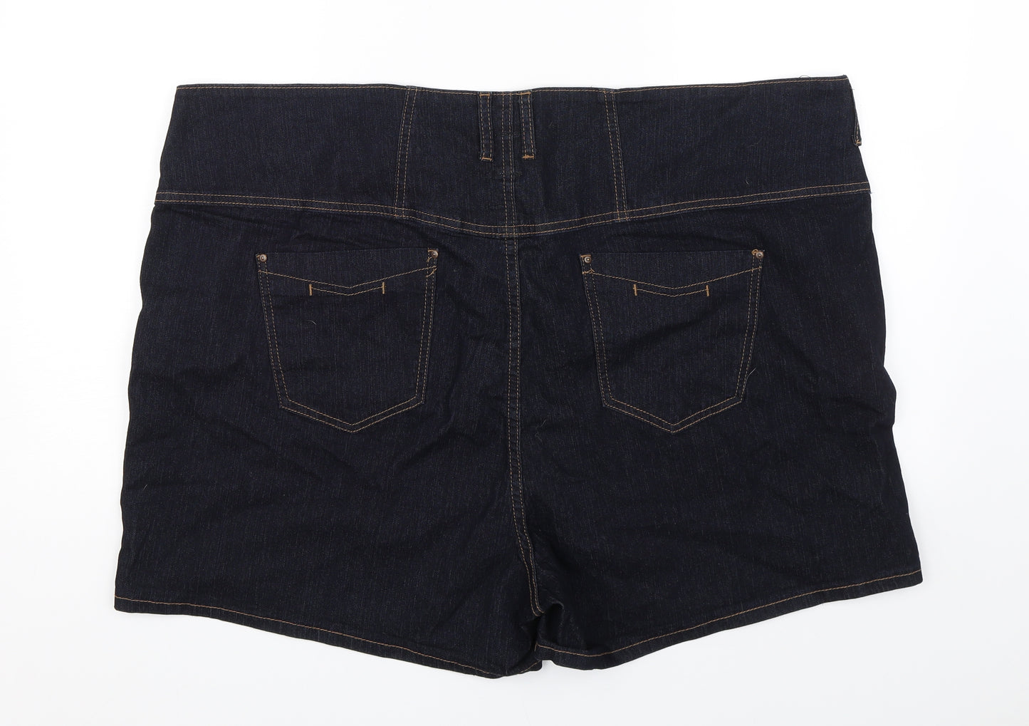 Inspire Womens Blue  Denim Paperbag Shorts Size 26