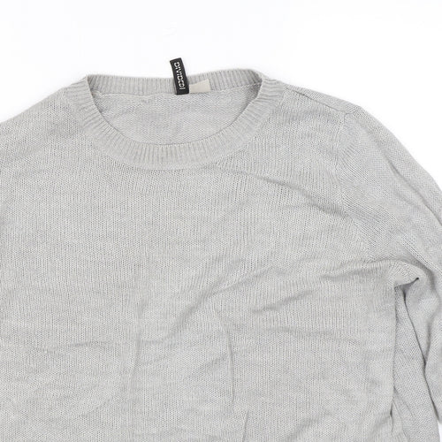 H&M Womens Grey  Knit Pullover Jumper Size M