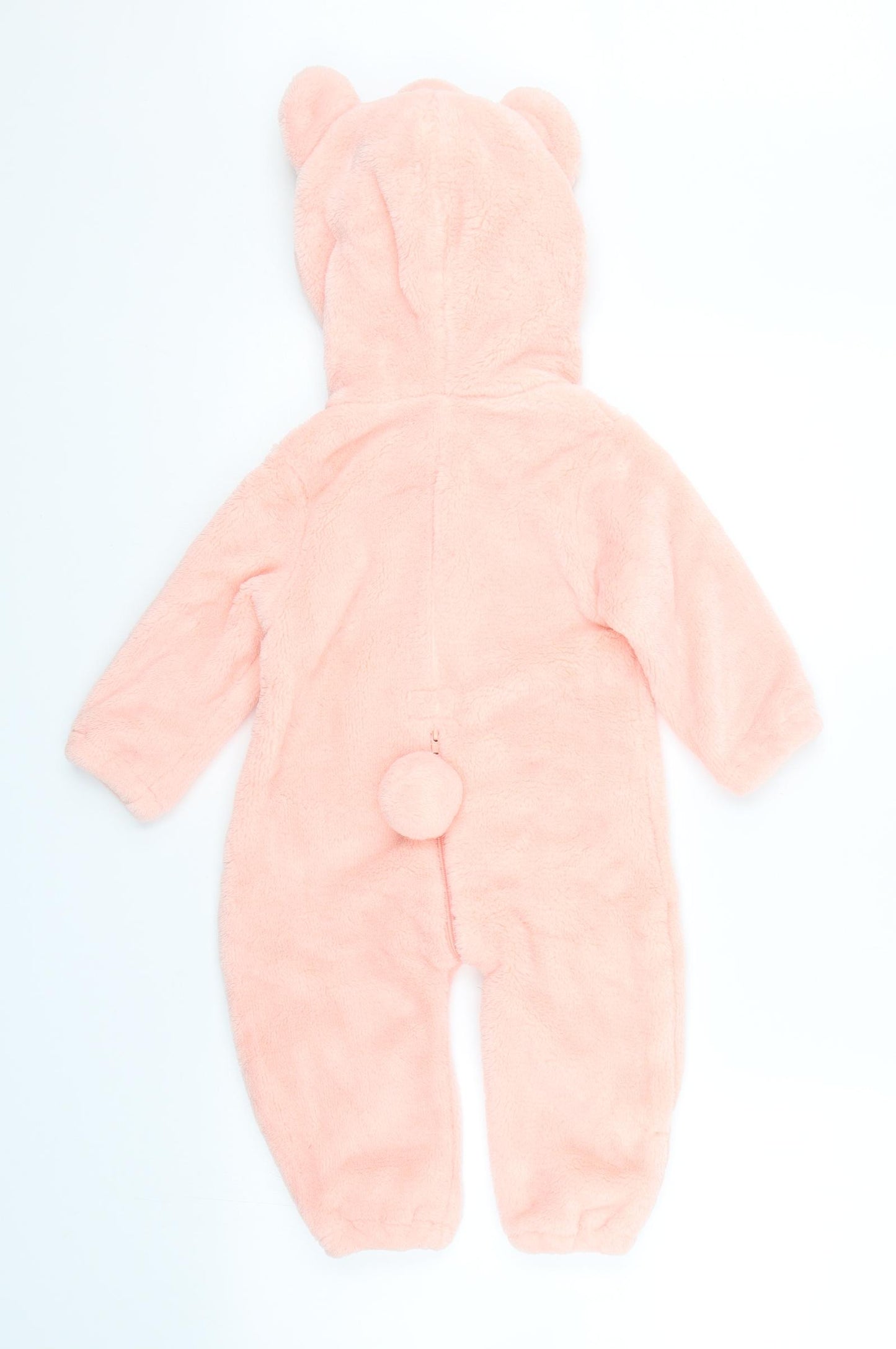 Preworn Girls Pink  Fleece Cami One Piece Size 5-6 Years  - Bear