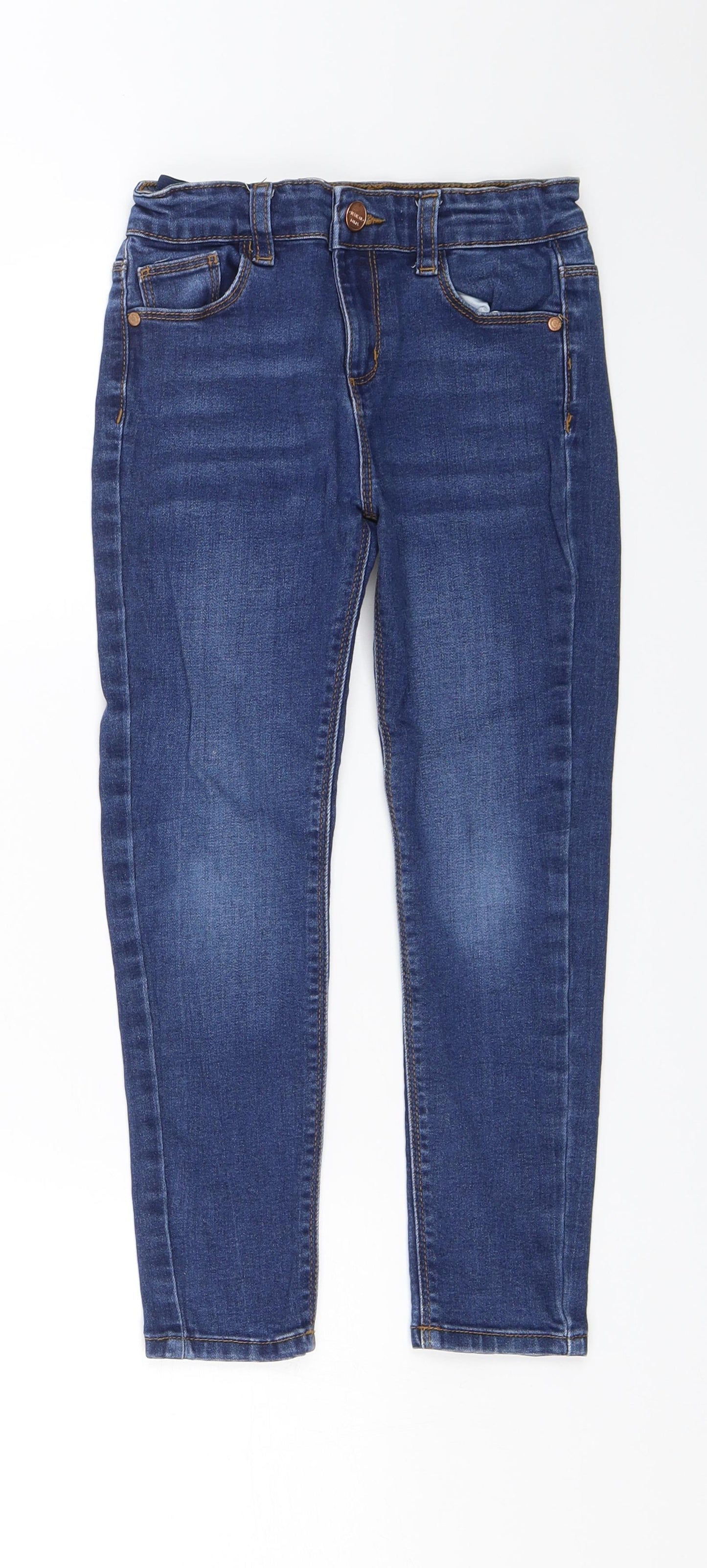 Primark Girls Blue  Denim Skinny Jeans Size 6-7 Years
