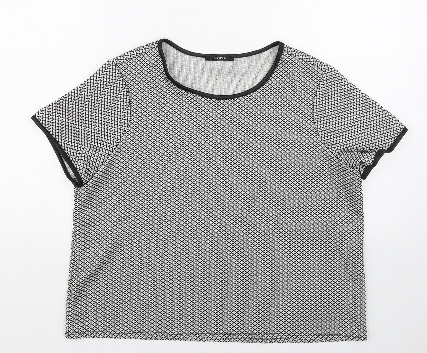 Georgeq Womens White Polka Dot  Pullover Jumper Size 14