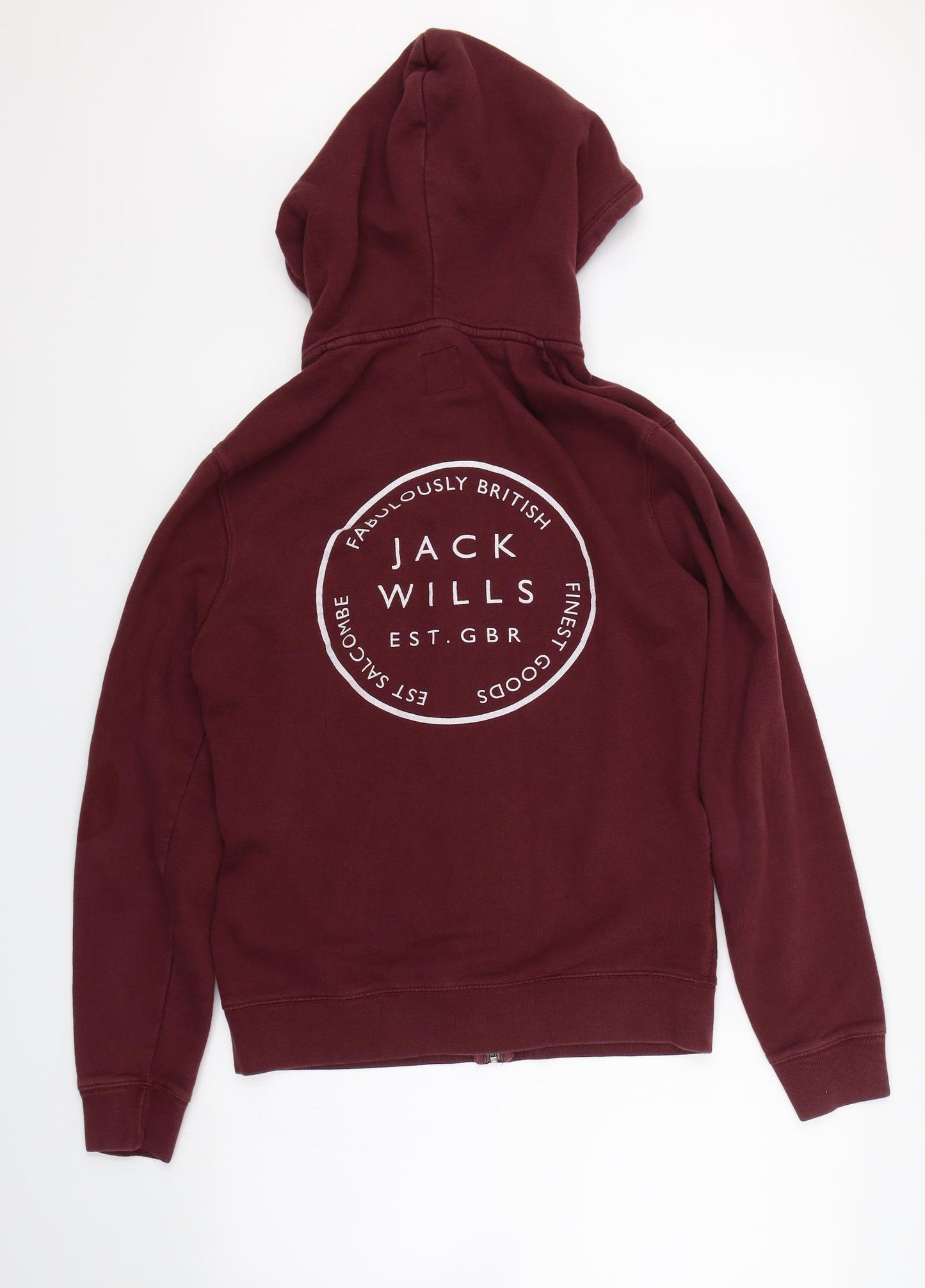 Jack Wills  Mens Red   Full Zip Hoodie Size M