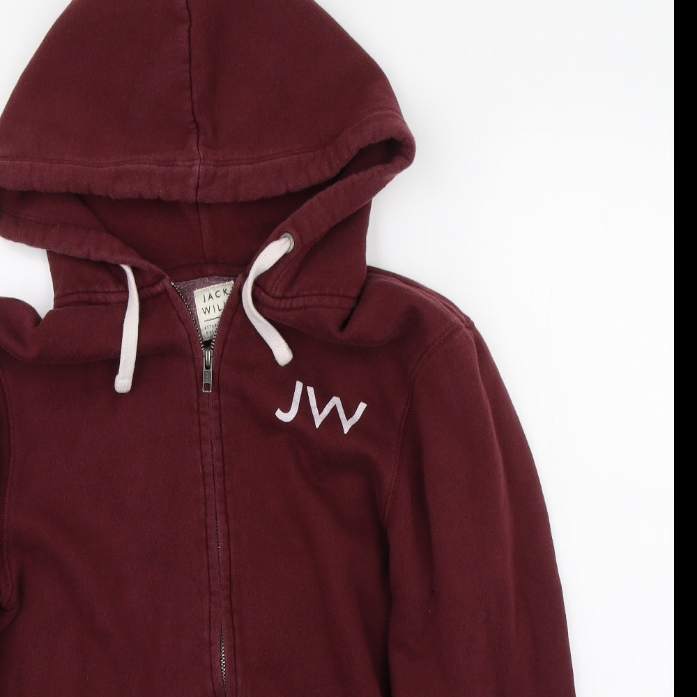 Jack Wills  Mens Red   Full Zip Hoodie Size M