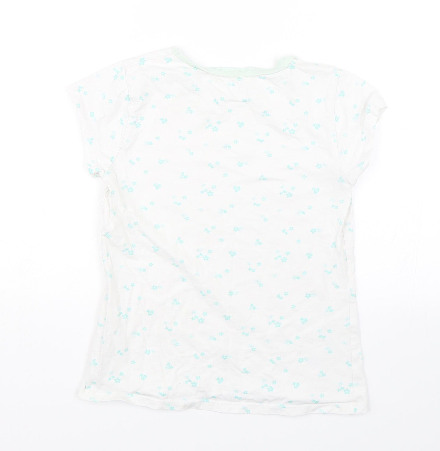 George Girls White Floral  Top Pyjama Top Size 10-11 Years