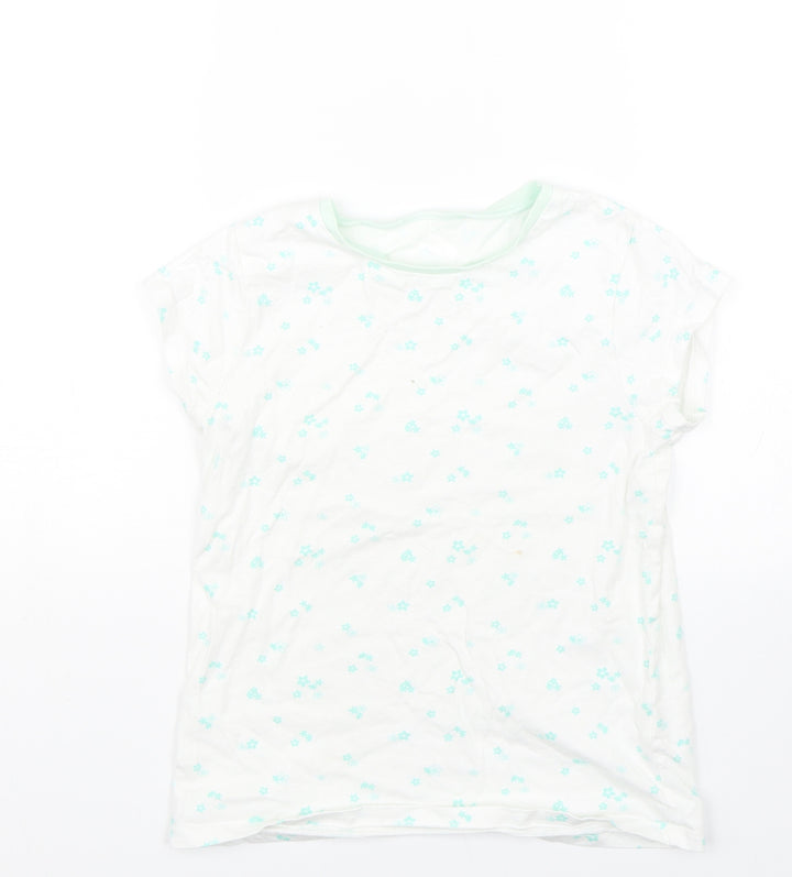 George Girls White Floral Cami Pyjama Top Size 8-9 Years