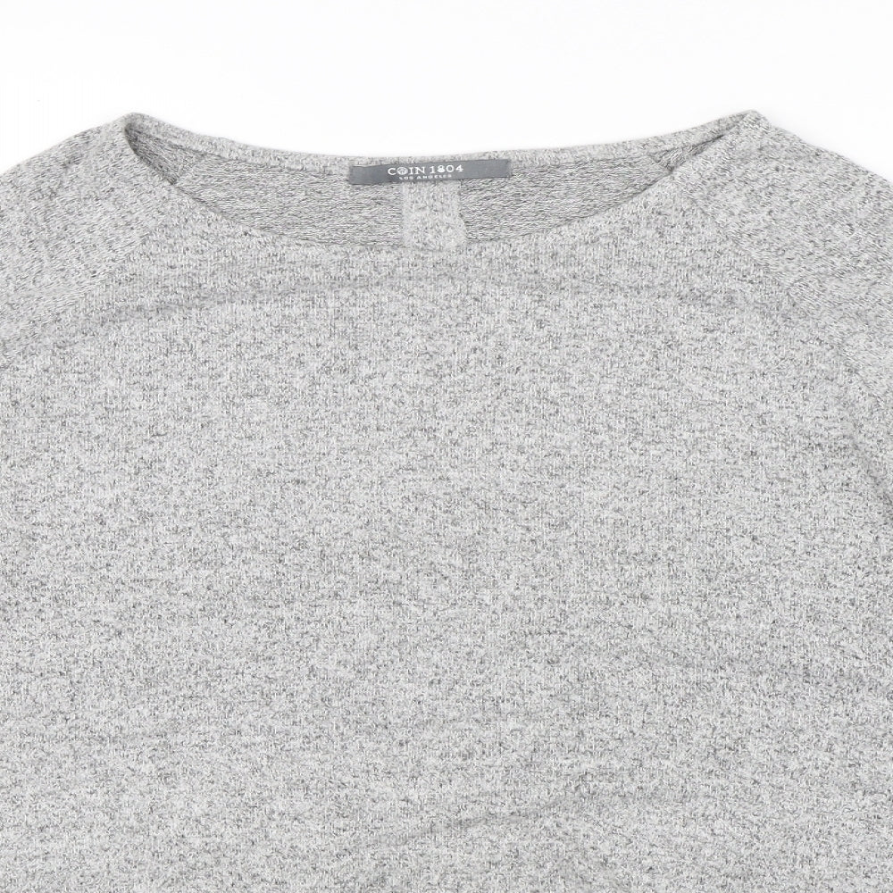 COIN 1804 Womens Grey   Basic T-Shirt Size M