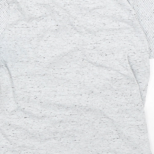 Nutmeg Boys Grey Striped  Basic T-Shirt Size 5-6 Years