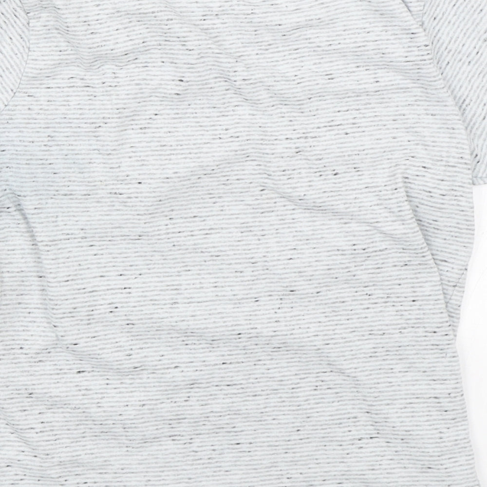 Nutmeg Boys Grey Striped  Basic T-Shirt Size 5-6 Years