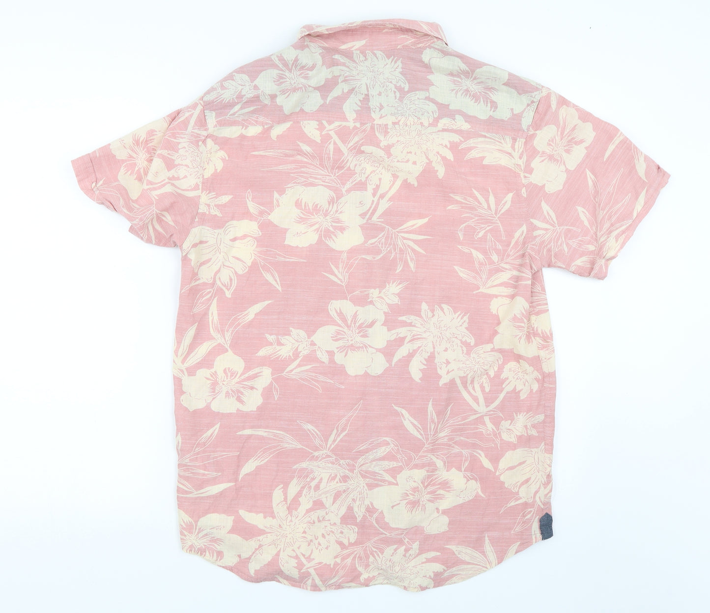 Brave Soul Mens Pink Floral   Button-Up Size M  - Summer