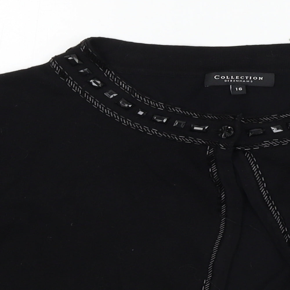 Debenhams  Womens Black   Cardigan Jumper Size 16