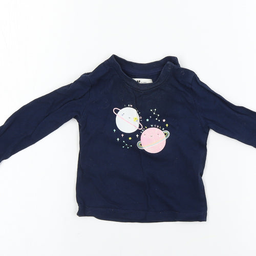 Very Girls Blue   Basic T-Shirt Size 6-9 Months