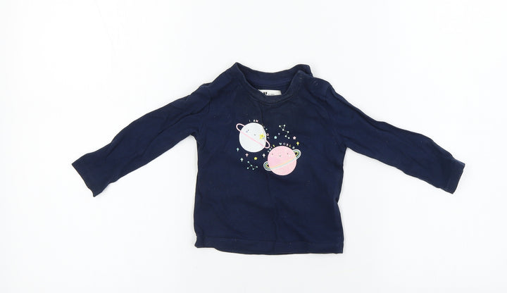 Very Girls Blue   Basic T-Shirt Size 6-9 Months