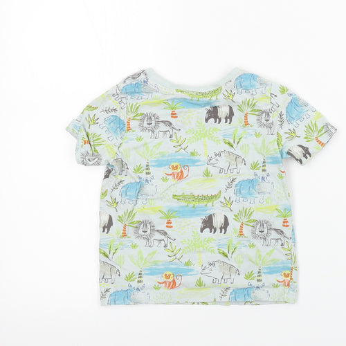Nutmeg  Boys Grey Floral  Basic T-Shirt Size 3-4 Years