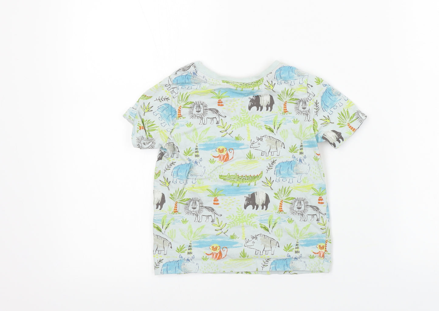 Nutmeg  Boys Grey Floral  Basic T-Shirt Size 3-4 Years