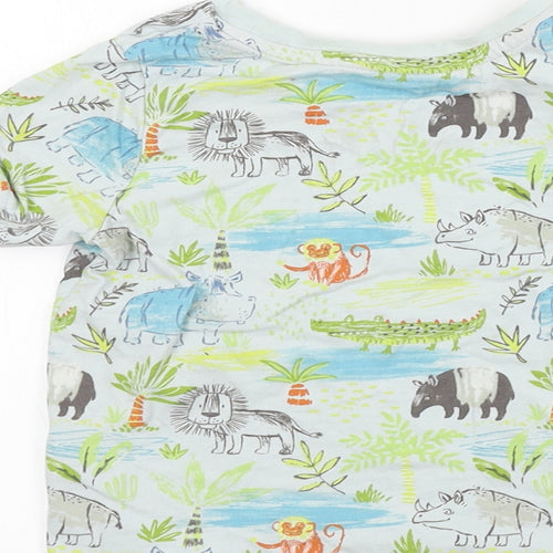 Nutmeg  Boys Grey Floral  Basic T-Shirt Size 3-4 Years