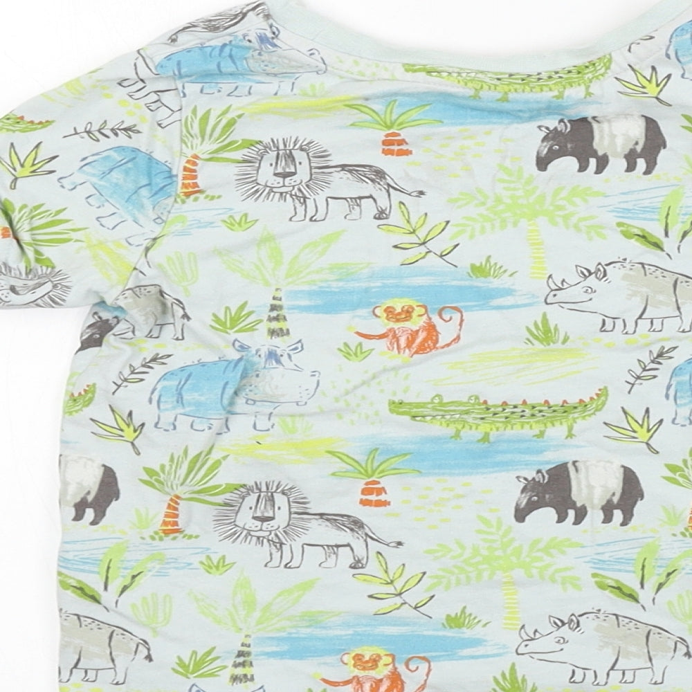Nutmeg  Boys Grey Floral  Basic T-Shirt Size 3-4 Years