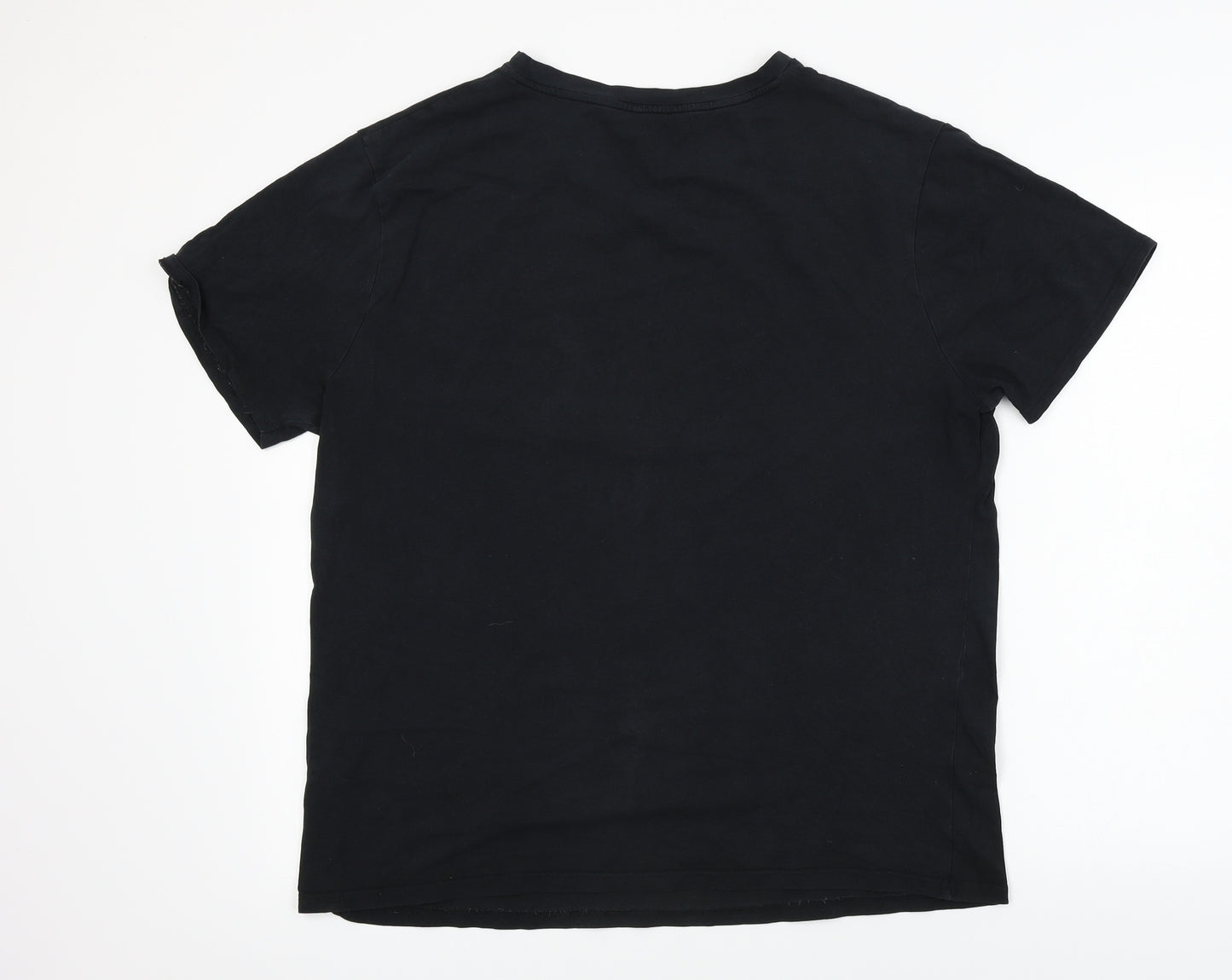 River Island  Mens Black    T-Shirt Size 2XL