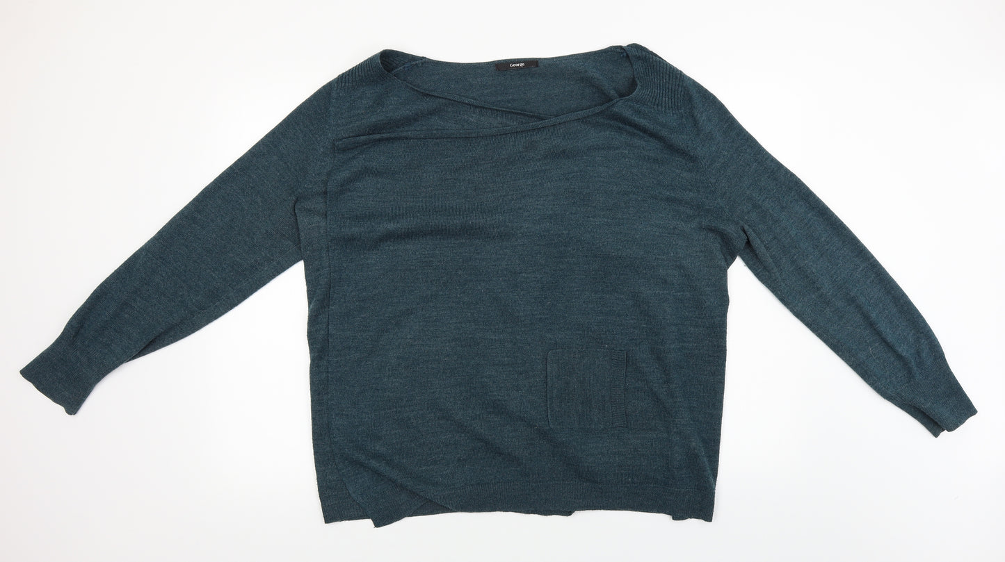 George  Womens Green   Cardigan Jumper Size 20