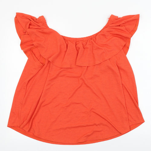 Roman  Womens Orange   Basic T-Shirt Size 18