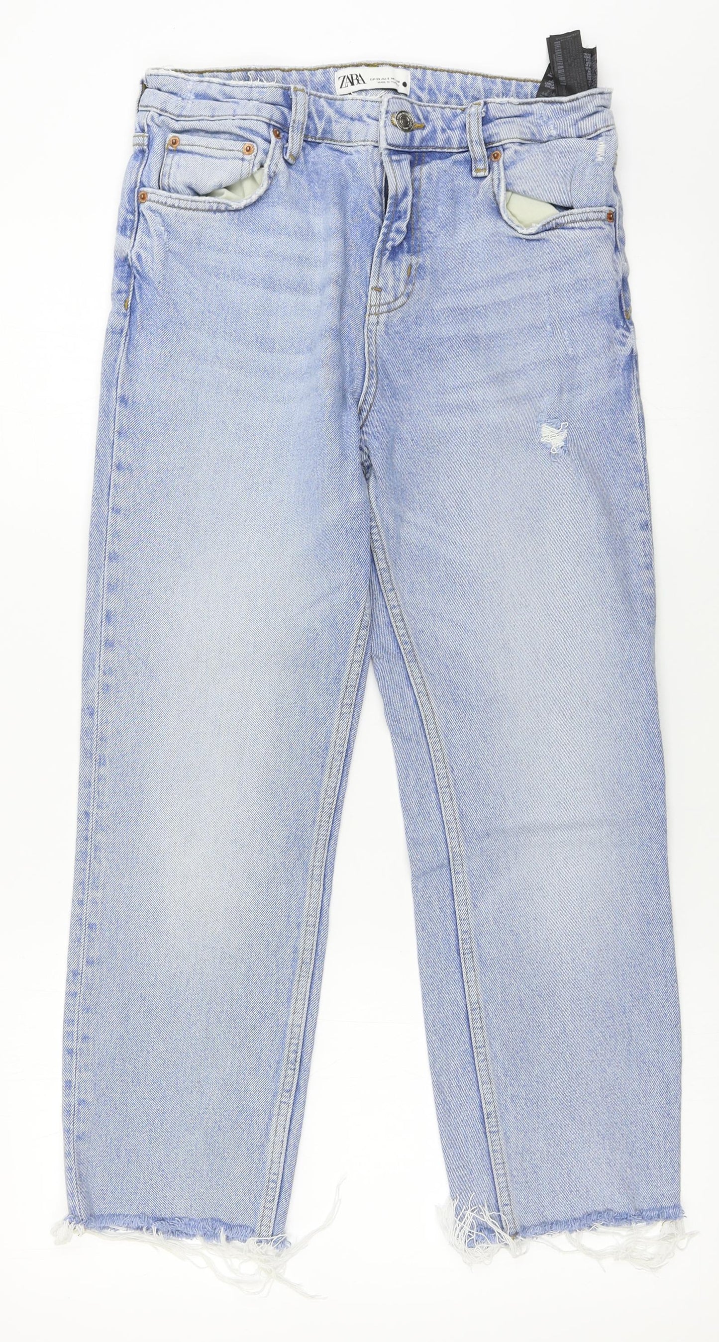 Zara  Womens Blue   Straight Jeans Size 10 L23 in