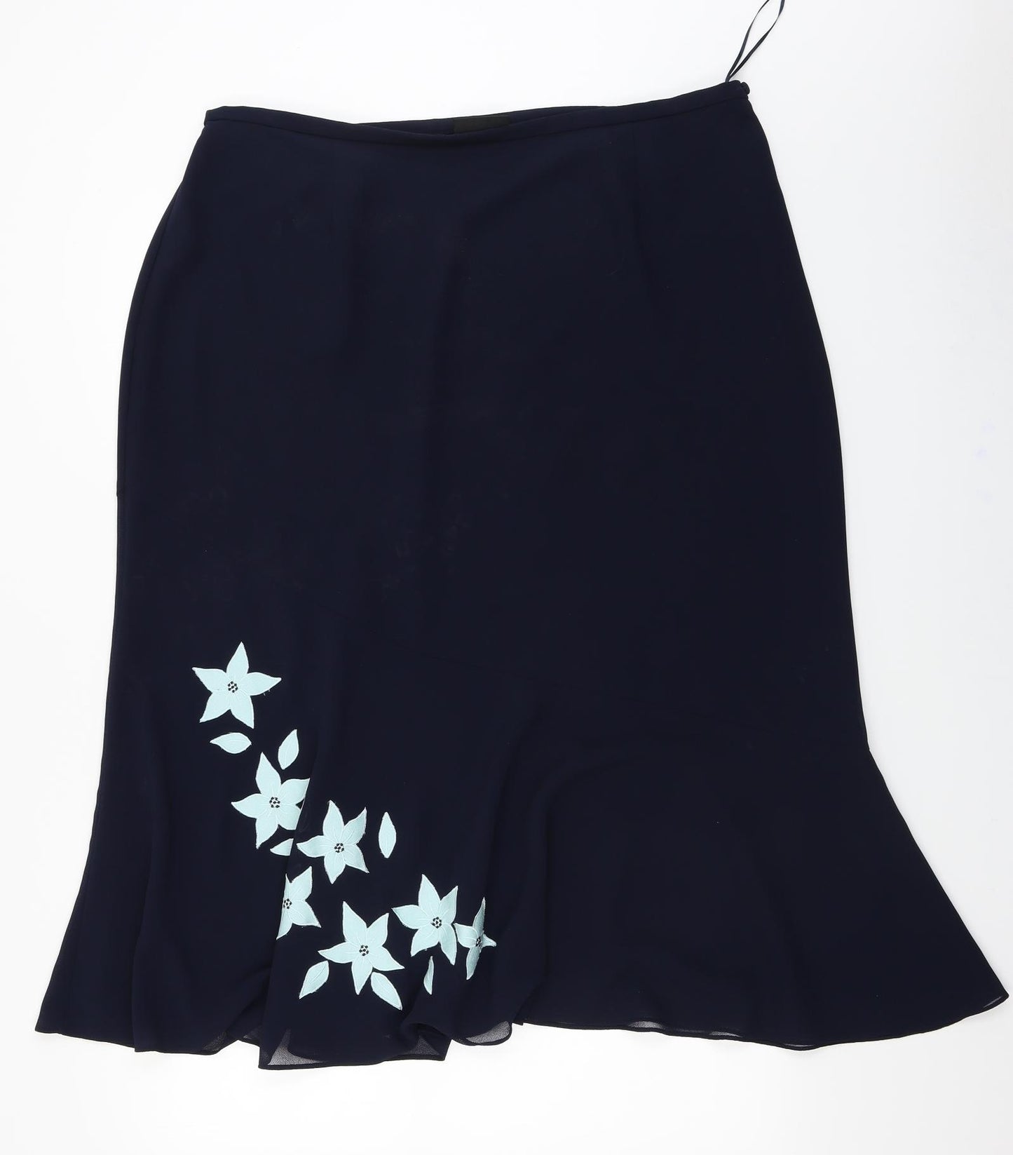 jaques vert    Womens Blue Floral  A-Line Skirt Size 22