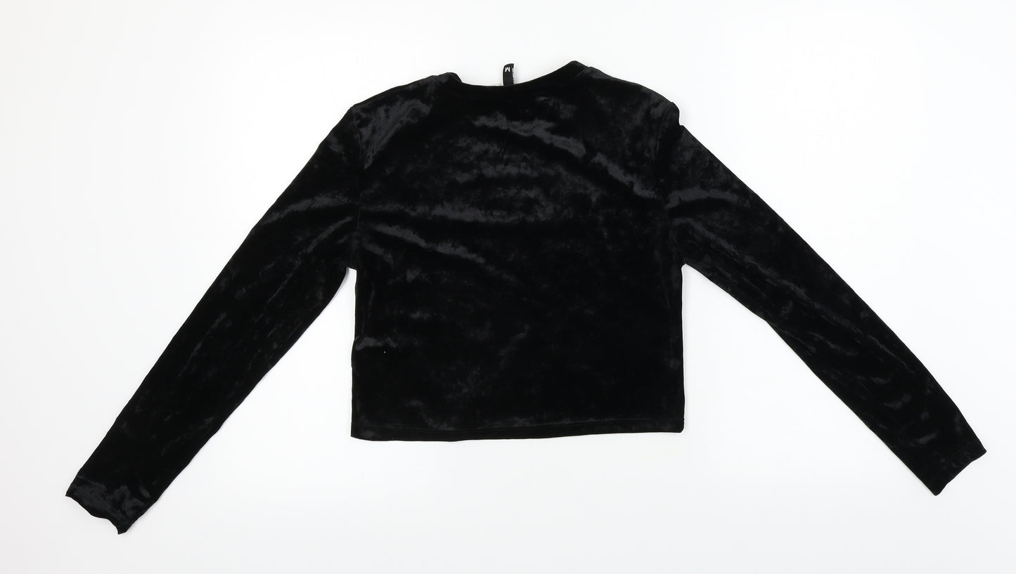 H&M  Womens Black   Basic T-Shirt Size M