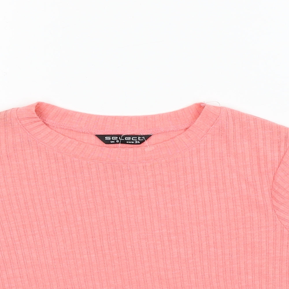 Select  Womens Pink   Basic T-Shirt Size 6